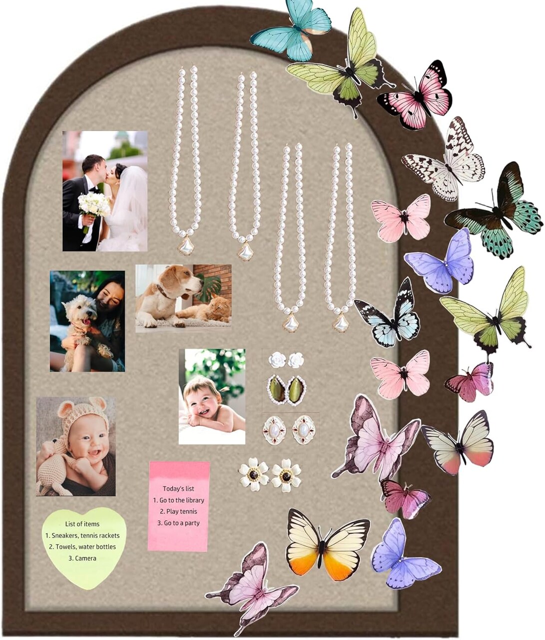 Cork Board Bulletin Board Hanging Photo Display Office Home Wall Decor(16''X24'')